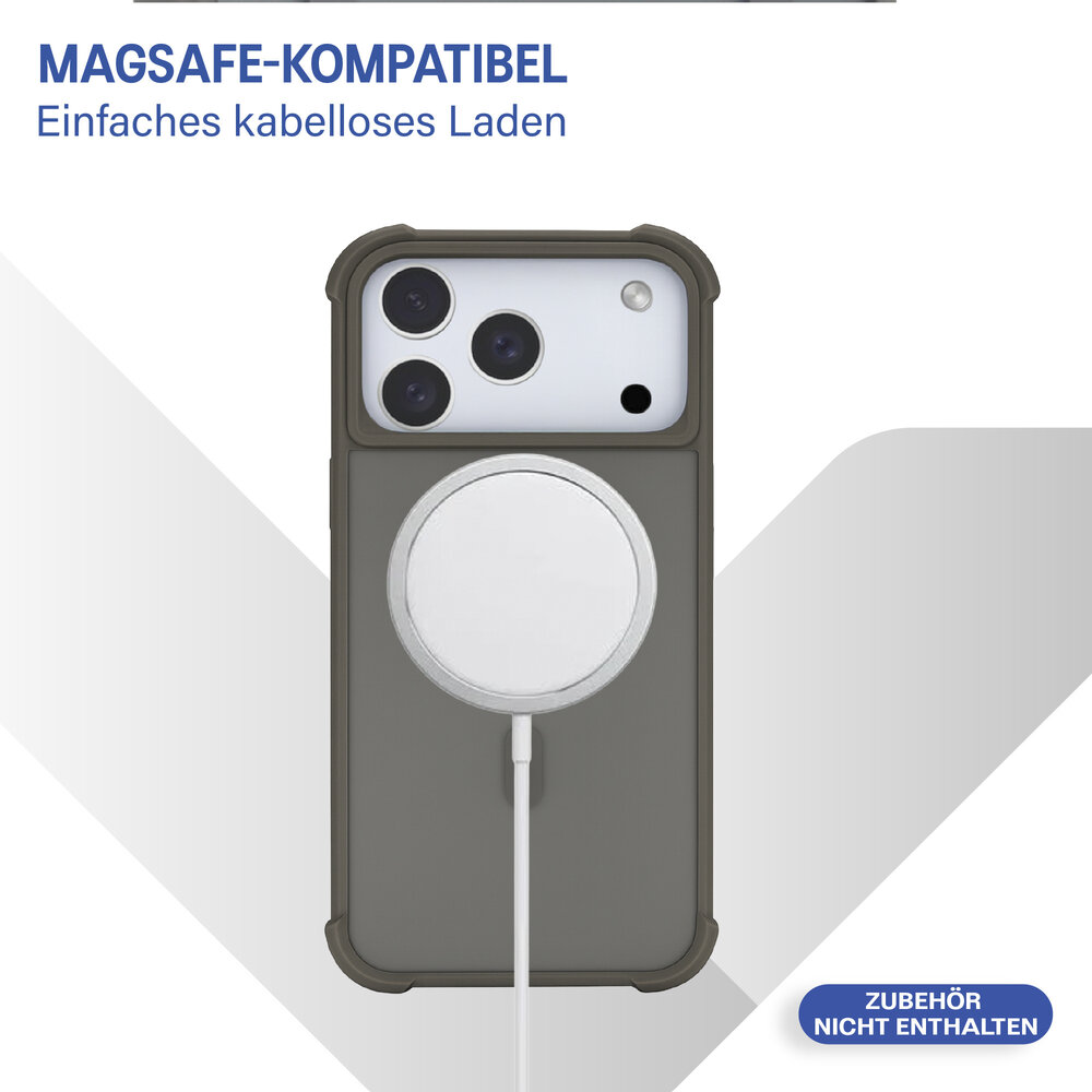 Coverzs Coverzs iPhone 18 Pro Max mattes Shockhülle mit MagSafe (Grau) Coverzs Coverzs iPhone 18 Pro Max mattes Shockhülle mit MagSafe (Grau)