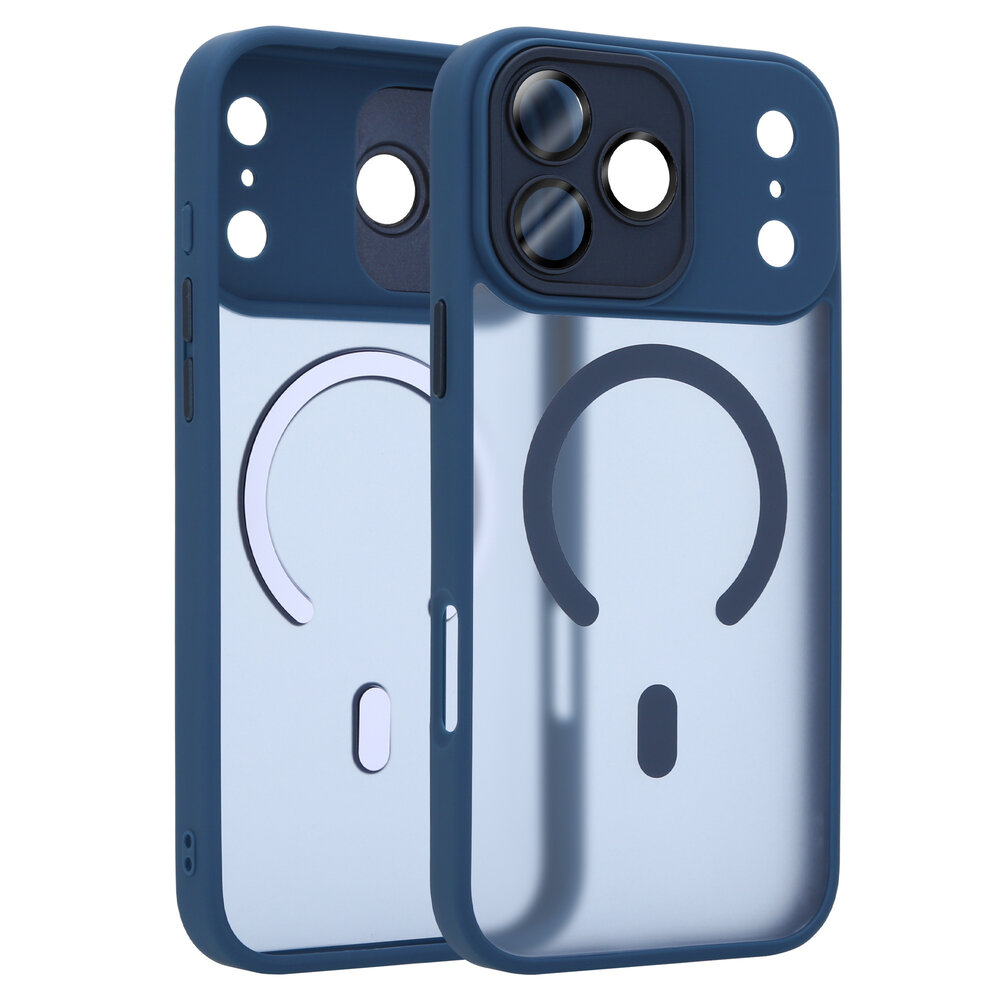 Coverzs Coverzs iPhone 18 Pro Max mattes MagSafe Hülle mit Kameraschutz (Dunkelblau)