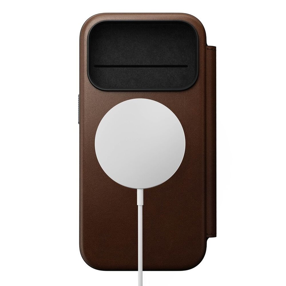 Nomad Nomad iPhone 18 Pro Modern Leather Folio case (Braun)