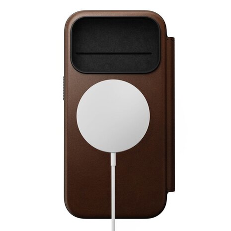 Nomad Nomad iPhone 18 Pro Modern Leather Folio case (Braun)