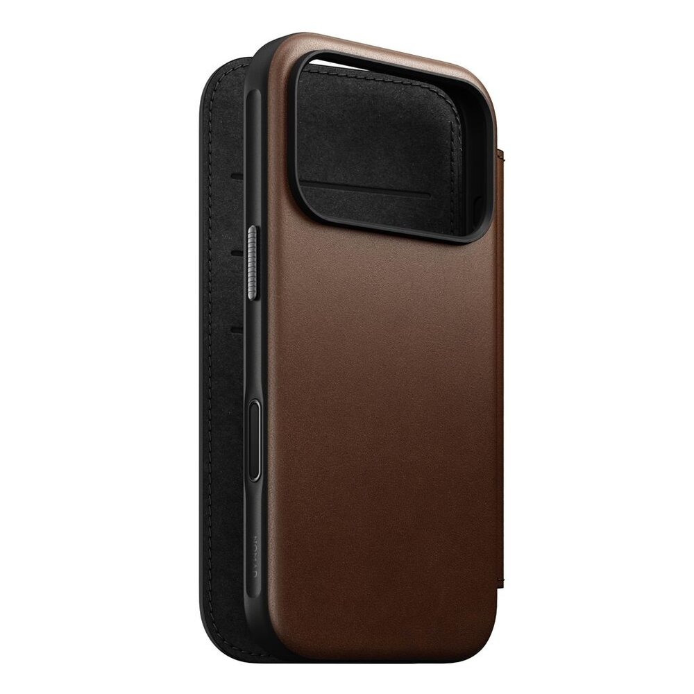 Nomad Nomad iPhone 18 Pro Modern Leather Folio case (Braun)