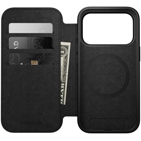 Nomad Nomad iPhone 18 Pro Modern Leather Folio case (Schwarz)