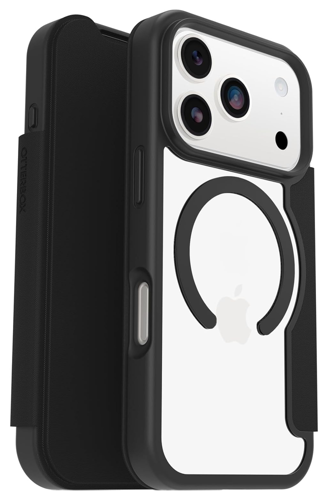 Otterbox OtterBox iPhone 18 Pro React Folio MagSafe bookcase (Transparent/Schwarz) Otterbox OtterBox iPhone 18 Pro React Folio MagSafe bookcase (Transparent/Schwarz)