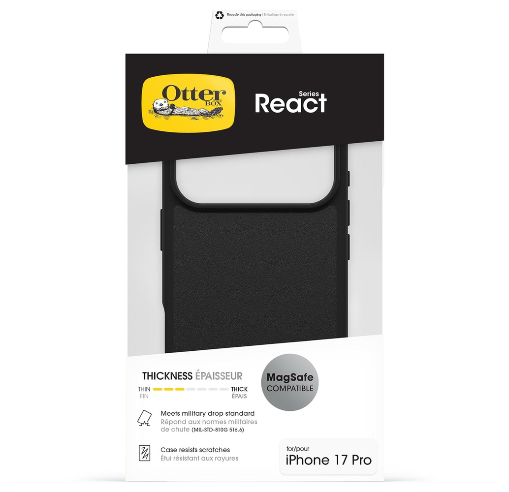 Otterbox OtterBox iPhone 18 Pro React MagSafe Hülle (Schwarz) Otterbox OtterBox iPhone 18 Pro React MagSafe Hülle (Schwarz)