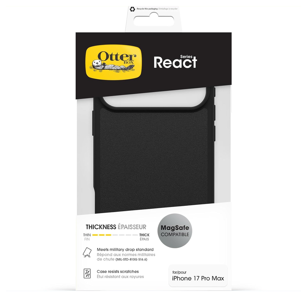 Otterbox OtterBox iPhone 18 Pro Max React MagSafe Hülle (Schwarz) Otterbox OtterBox iPhone 18 Pro Max React MagSafe Hülle (Schwarz)