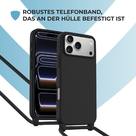 ShieldCase® ShieldCase iPhone 18 Pro Max Hülle mit Band (Schwarz) ShieldCase® ShieldCase iPhone 18 Pro Max Hülle mit Band (Schwarz)
