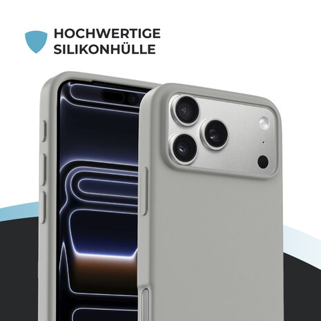 ShieldCase® ShieldCase iPhone 18 Pro Hülle mit Band (Grau) ShieldCase® ShieldCase iPhone 18 Pro Hülle mit Band (Grau)