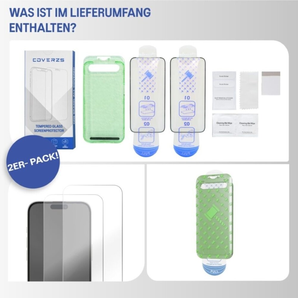 Coverzs Coverzs iPhone 18 Pro Max Anti-reflection Displayschutz mit Rahmen (2-er Set) Coverzs Coverzs iPhone 18 Pro Max Anti-reflection Displayschutz mit Rahmen (2-er Set)