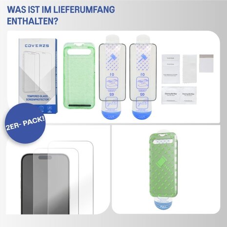 Coverzs Coverzs iPhone 18 Pro Max Anti-reflection Displayschutz mit Rahmen (2-er Set) Coverzs Coverzs iPhone 18 Pro Max Anti-reflection Displayschutz mit Rahmen (2-er Set)