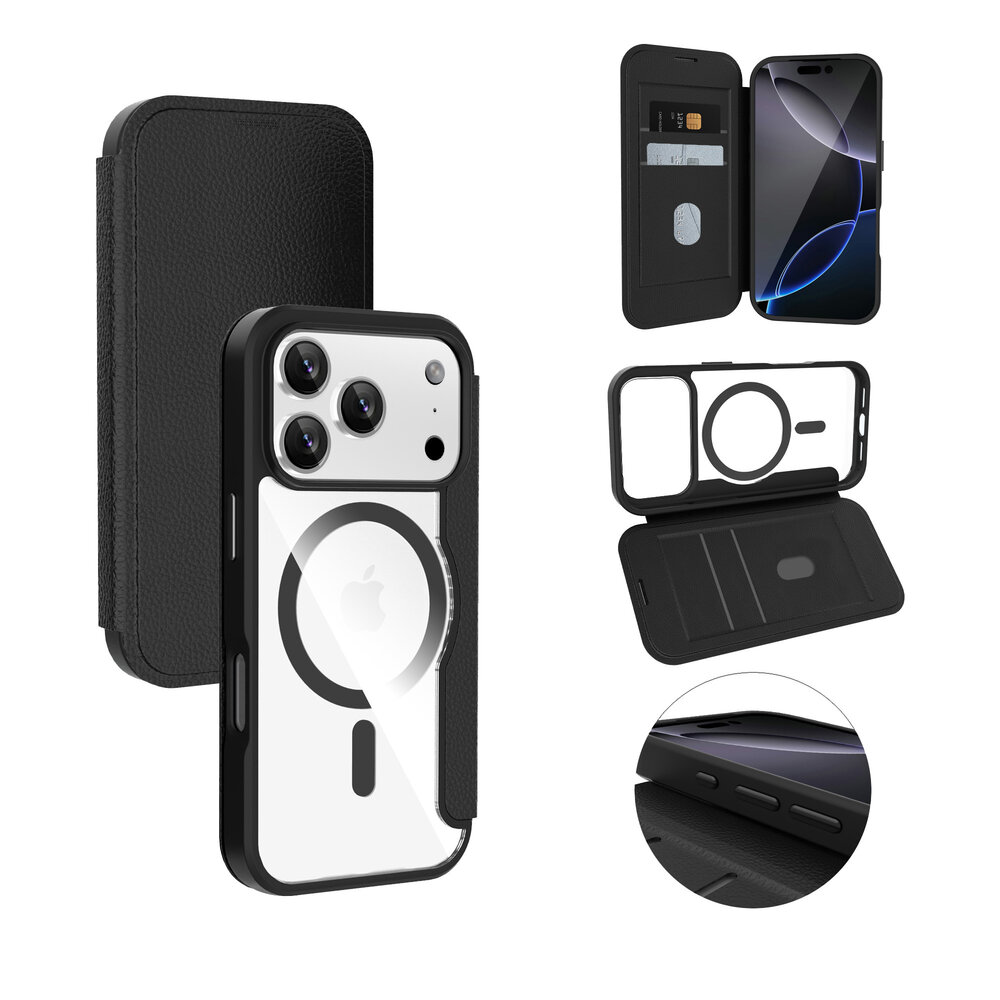 Coverzs Coverzs iPhone 18 Pro MagSafe Bücherregal (transparent / schwarz) Coverzs Coverzs iPhone 18 Pro MagSafe Bücherregal (transparent / schwarz)