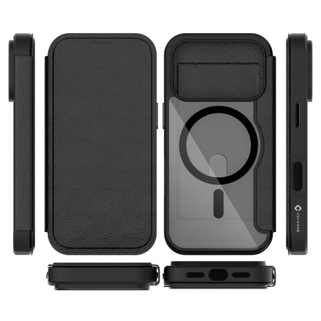 Coverzs Coverzs iPhone 18 Pro MagSafe Bücherregal (transparent / schwarz) Coverzs Coverzs iPhone 18 Pro MagSafe Bücherregal (transparent / schwarz)