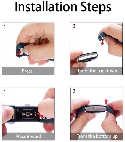 Strap-it® Strap-it Fitbit Charge 2 Silikon Armband (Grau Blau) Strap-it® Strap-it Fitbit Charge 2 Silikon Armband (Grau Blau)
