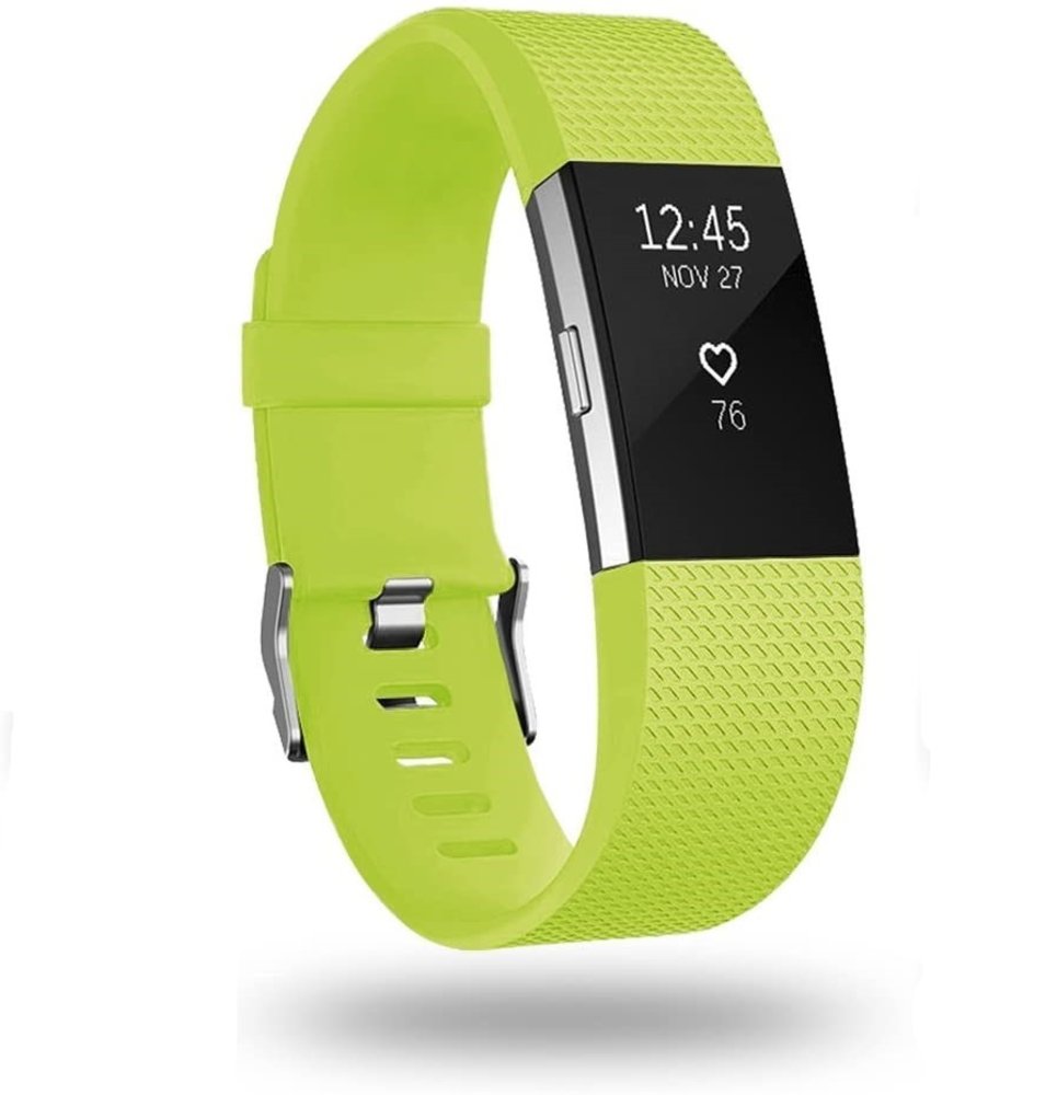 Strap-it® Strap-it Fitbit Charge 2 Silikon Armband (Hellgrün)