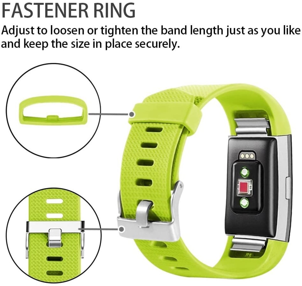 Strap-it® Strap-it Fitbit Charge 2 Silikon Armband (Hellgrün)
