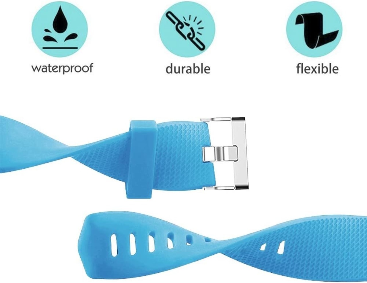 Strap-it® Strap-it Fitbit Charge 2 Silikon Armband (Blau) Strap-it® Strap-it Fitbit Charge 2 Silikon Armband (Blau)