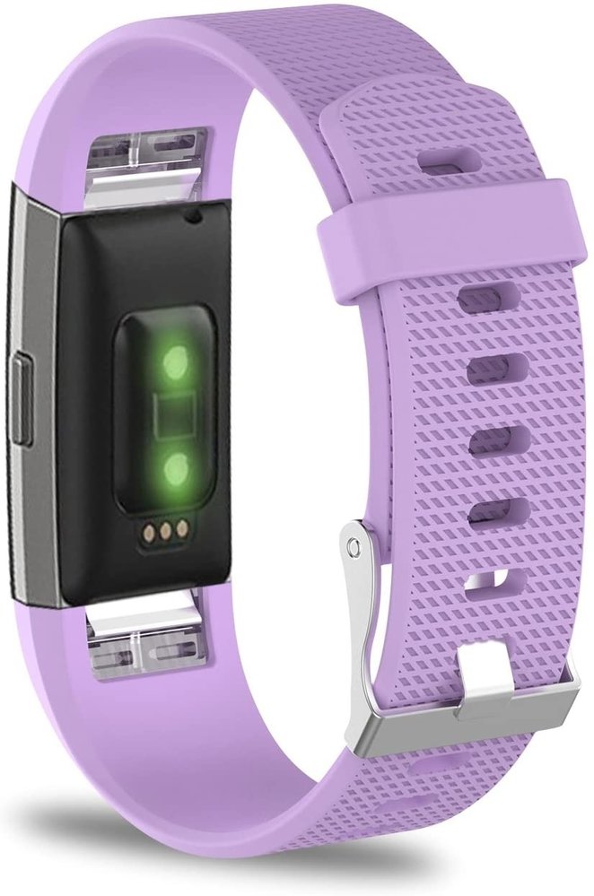 Strap-it® Strap-it Fitbit Charge 2 Silikon Armband (Hellviolett)