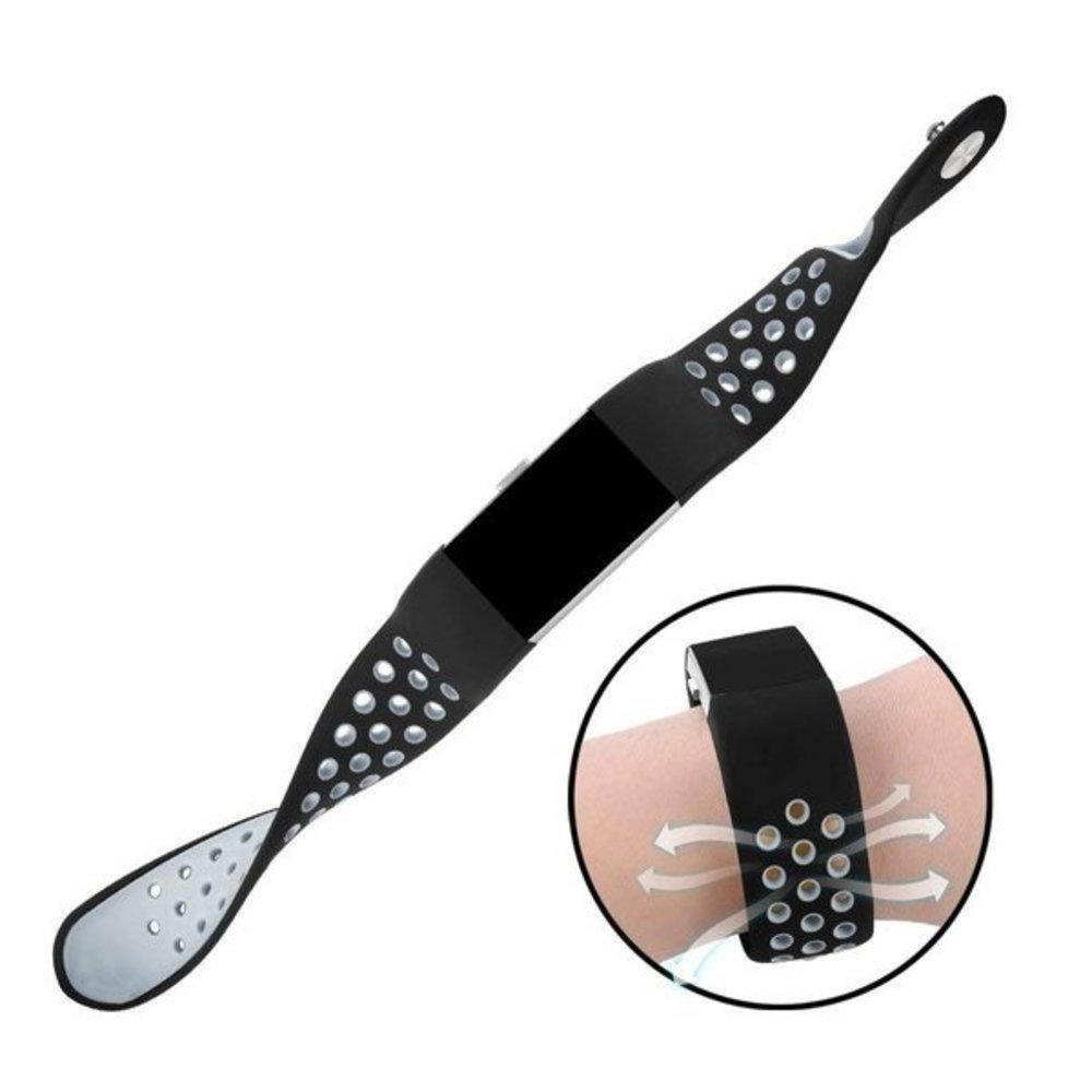 Strap-it® Strap-it Fitbit Charge 2 Sportarmband (Schwarz / Grau) Strap-it® Strap-it Fitbit Charge 2 Sportarmband (Schwarz / Grau)