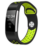 Strap-it® Fitbit Charge 2 Sportarmband (Schwarz / Gelb) Strap-it® Fitbit Charge 2 Sportarmband (Schwarz / Gelb)