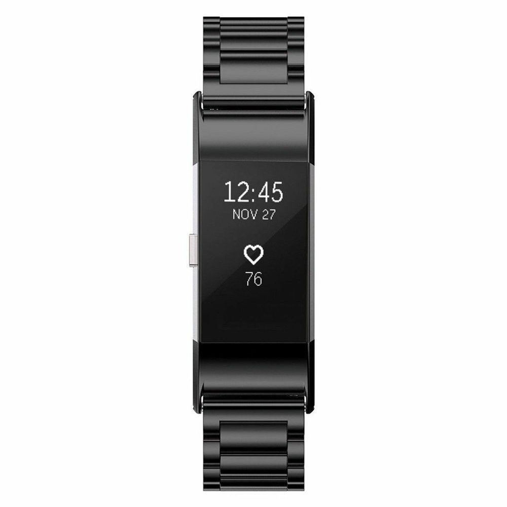 Strap-it® Strap-it Fitbit Charge 2 Gliederarmband (Schwarz)