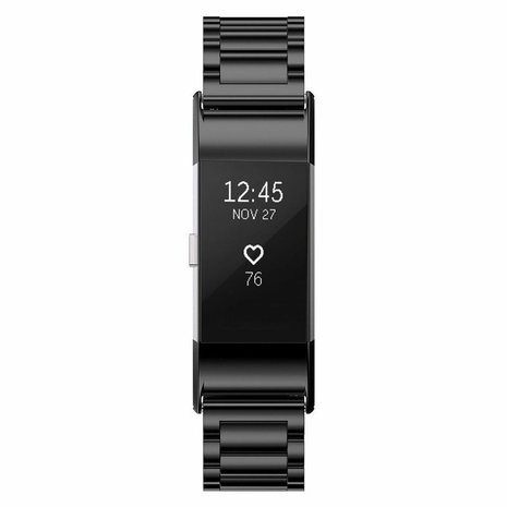 Strap-it® Strap-it Fitbit Charge 2 Gliederarmband (Schwarz)