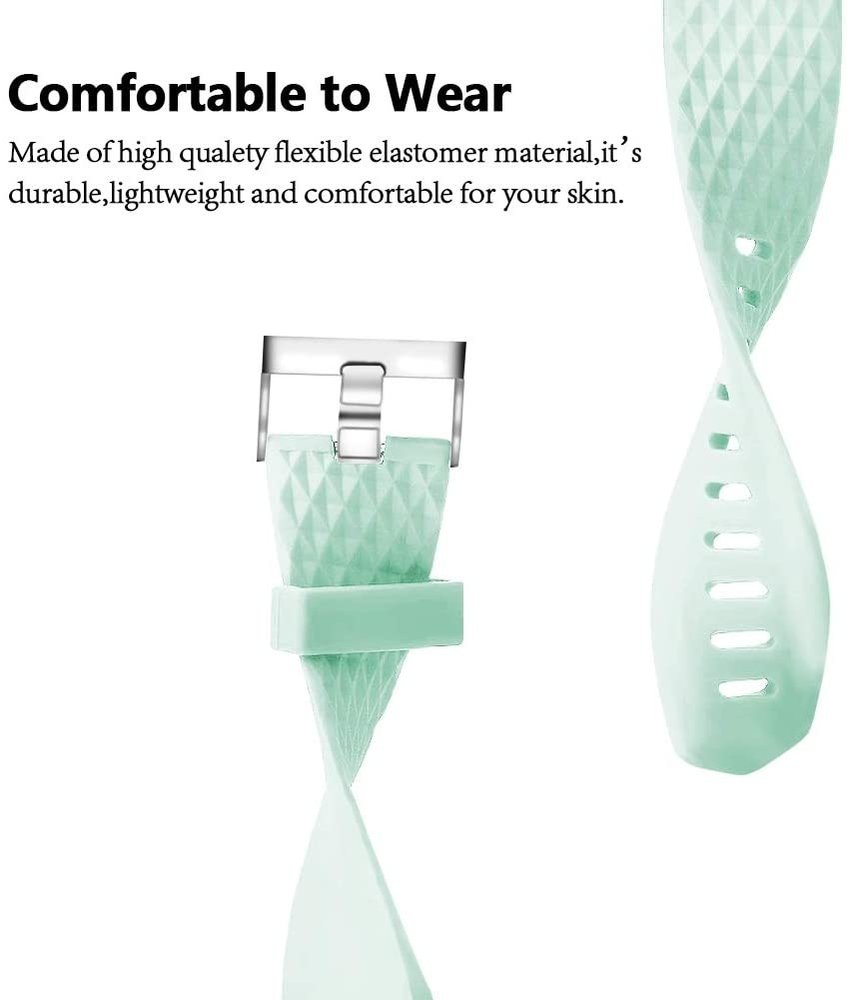 Strap-it® Strap-it Fitbit Charge 2 Diamant Silikon Armband (Aqua) Strap-it® Strap-it Fitbit Charge 2 Diamant Silikon Armband (Aqua)