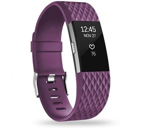 Strap-it® Fitbit Charge 2 Diamant Silikon Armband (Lila) Strap-it® Fitbit Charge 2 Diamant Silikon Armband (Lila)
