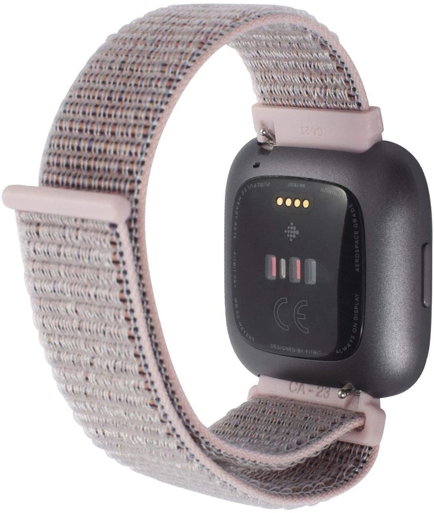 Strap-it® Strap-it Fitbit Versa / Versa 2 Armband Nylon (Rosa) Strap-it® Strap-it Fitbit Versa / Versa 2 Armband Nylon (Rosa)