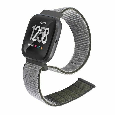 Strap-it® Strap-it Fitbit Versa / Versa 2 Armband Nylon (Olivgrün)