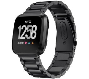 Strap-it® Fitbit Versa / Versa 2 Gliederamband (Schwarz) Strap-it® Fitbit Versa / Versa 2 Gliederamband (Schwarz)