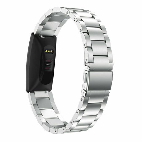 Strap-it® Strap-it Fitbit Inspire (HR) / Inspire 2 Gliederarmband (Silber) Strap-it® Strap-it Fitbit Inspire (HR) / Inspire 2 Gliederarmband (Silber)