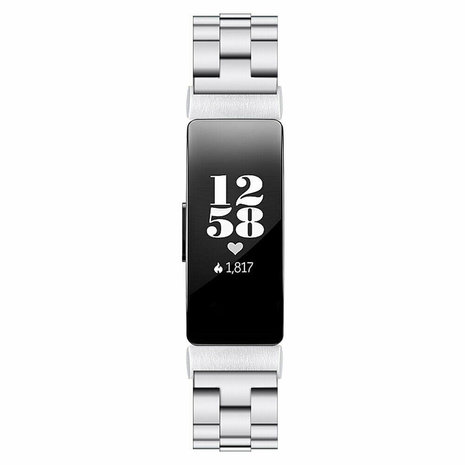 Strap-it® Strap-it Fitbit Inspire (HR) / Inspire 2 Gliederarmband (Silber) Strap-it® Strap-it Fitbit Inspire (HR) / Inspire 2 Gliederarmband (Silber)