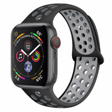 Strap-it® Apple Watch Sportarmband (Schwarz/Grau) Strap-it® Apple Watch Sportarmband (Schwarz/Grau)
