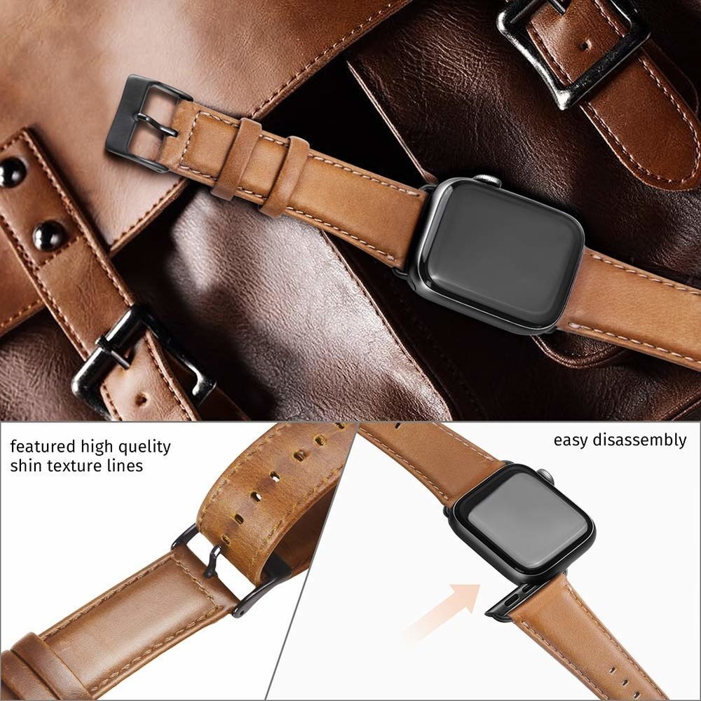 Strap-it® Strap-it Apple Watch Lederarmband (Braun) Strap-it® Strap-it Apple Watch Lederarmband (Braun)