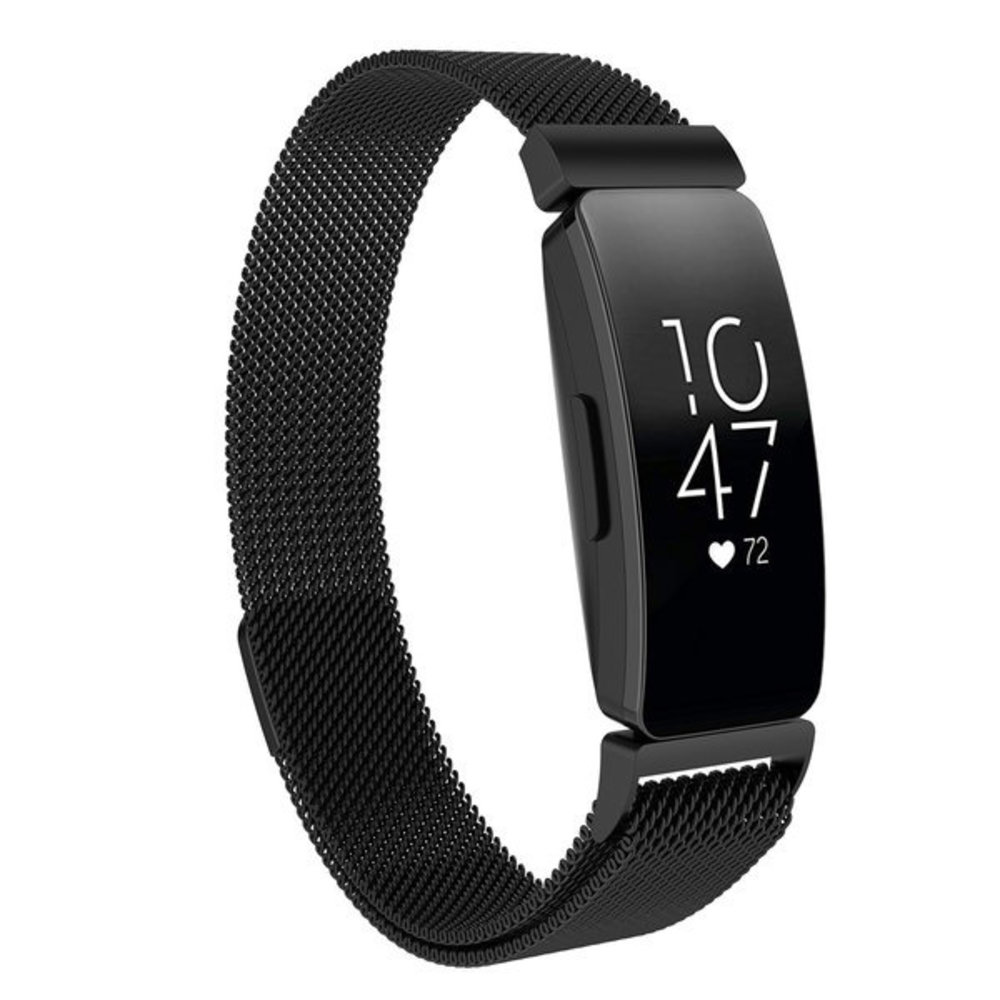Strap-it® Strap-it Fitbit Inspire (HR) / Inspire 2 Milanese Armband (Schwarz)