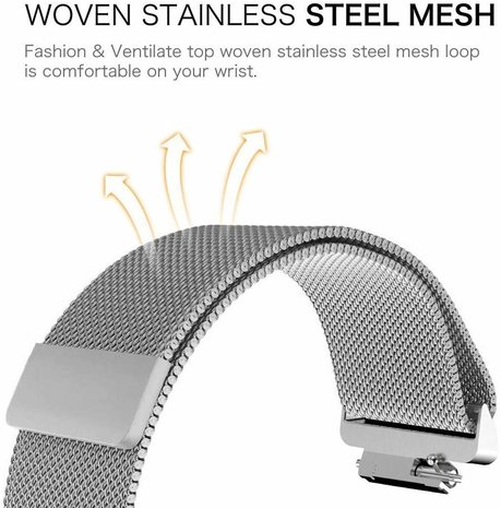 Strap-it® Strap-it Fitbit Inspire (HR) / Inspire 2 Milanese Band (Silber) Strap-it® Strap-it Fitbit Inspire (HR) / Inspire 2 Milanese Band (Silber)