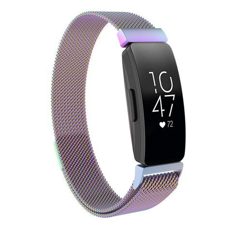 Strap-it® Strap-it Fitbit Inspire (HR) / Inspire 2 Milanese Band (Regenbogen)