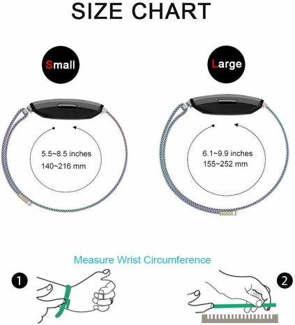 Strap-it® Strap-it Fitbit Inspire (HR) / Inspire 2 Milanese Band (Regenbogen)