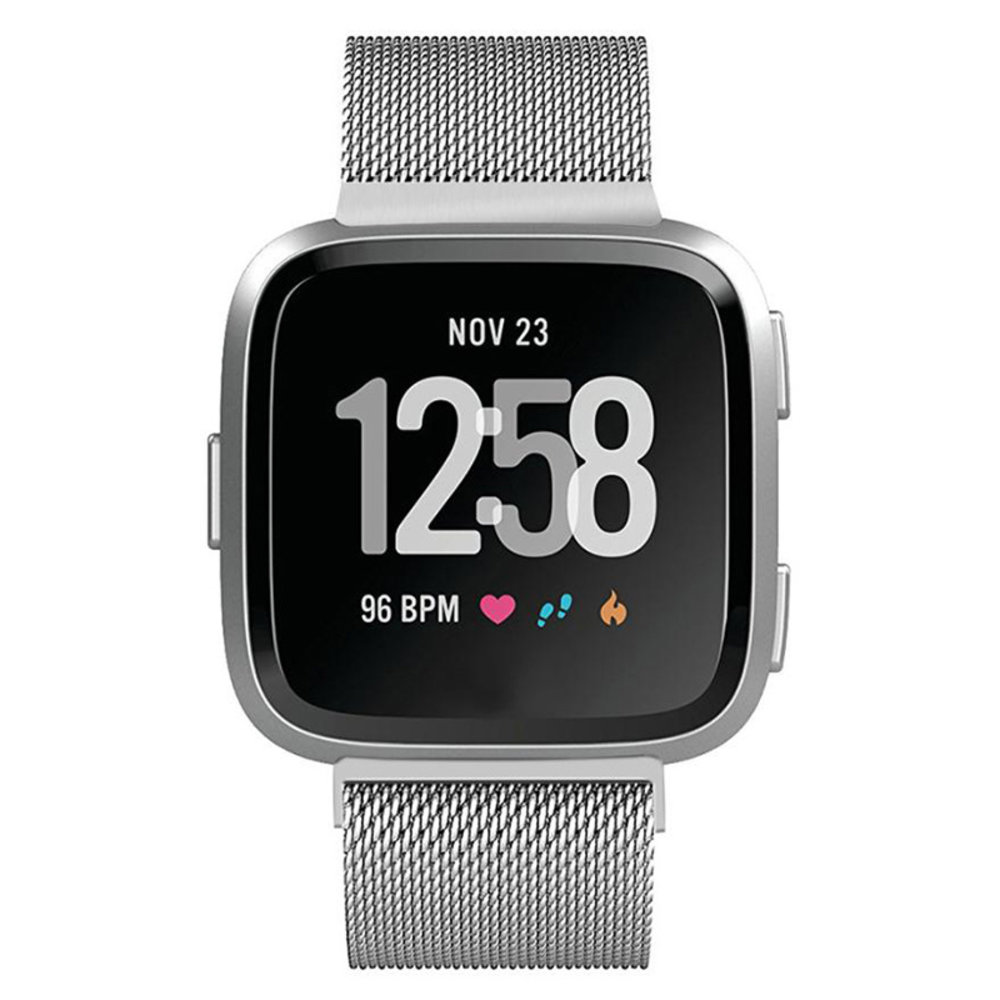 Strap-it® Strap-it Fitbit Versa / Versa 2 Milanese Armband (Silber) Strap-it® Strap-it Fitbit Versa / Versa 2 Milanese Armband (Silber)