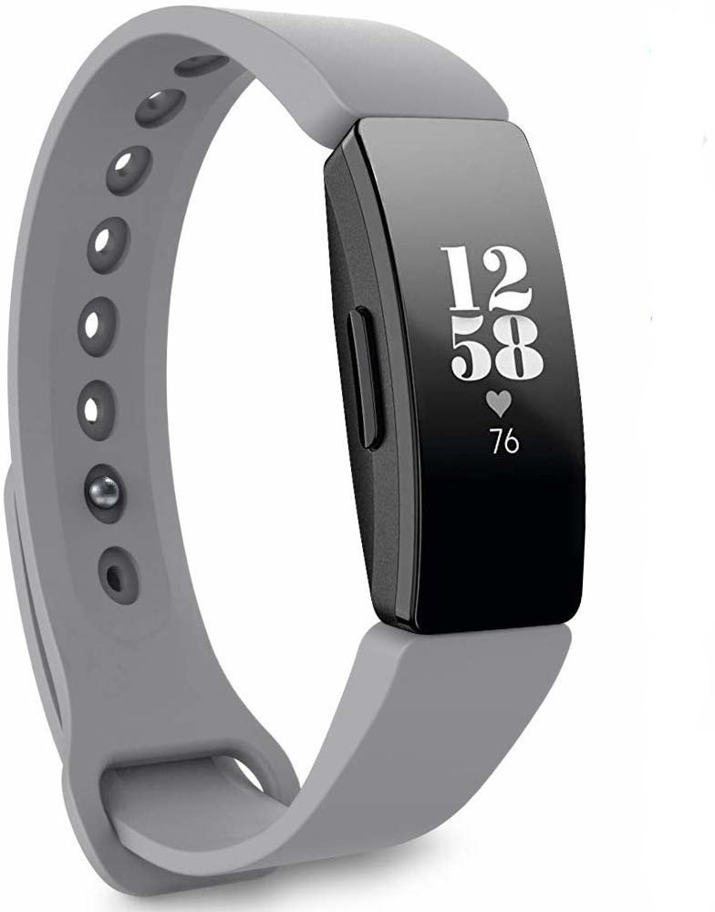 Strap-it® Strap-it Fitbit Inspire (HR) / Inspire 2 Silikon Armband (Grau)