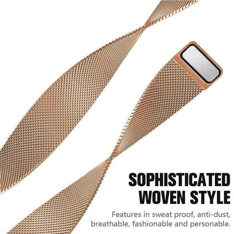 Strap-it® Strap-it Fitbit Charge 3 Milanese Armband (Roségold) Strap-it® Strap-it Fitbit Charge 3 Milanese Armband (Roségold)