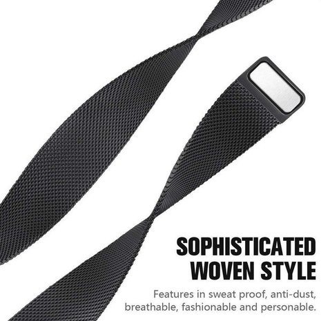 Strap-it® Strap-it Fitbit Charge 3 Milanese Band (Schwarz) Strap-it® Strap-it Fitbit Charge 3 Milanese Band (Schwarz)
