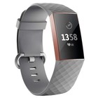 Strap-it® Strap-it Fitbit Charge 3 Armband Silikon (Grau)