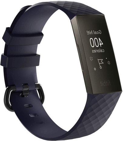 Strap-it® Strap-it Fitbit Charge 3 Armband Silikon (Dunkelblau)