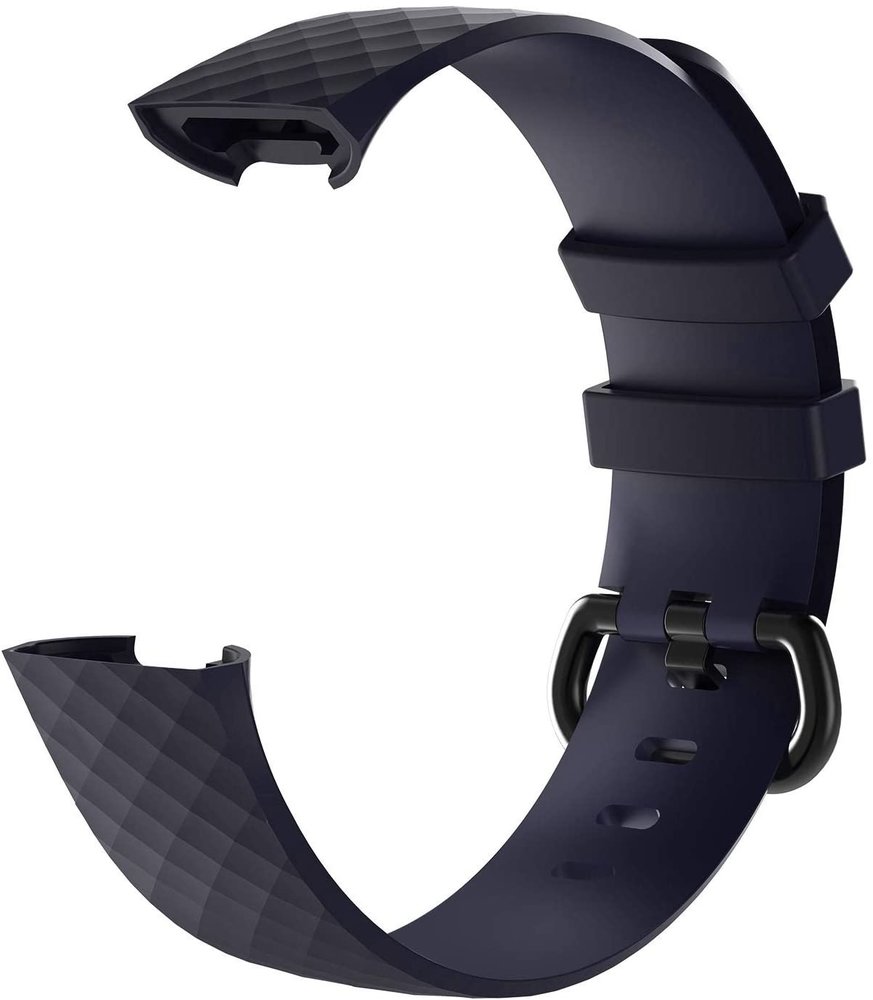 Strap-it® Strap-it Fitbit Charge 3 Armband Silikon (Dunkelblau)