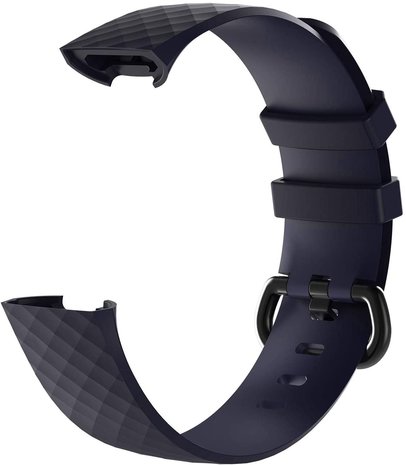 Strap-it® Strap-it Fitbit Charge 3 Armband Silikon (Dunkelblau)