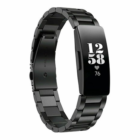 Strap-it® Strap-it Fitbit Inspire (HR) / Inspire 2 Gliederarmband (Schwarz) Strap-it® Strap-it Fitbit Inspire (HR) / Inspire 2 Gliederarmband (Schwarz)