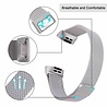 Strap-it® Strap-it Fitbit Charge 4 Milanese Armband (Silber) Strap-it® Strap-it Fitbit Charge 4 Milanese Armband (Silber)