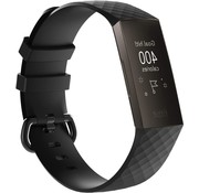Strap-it® Fitbit Charge 4 Armband Silikon (Schwarz)