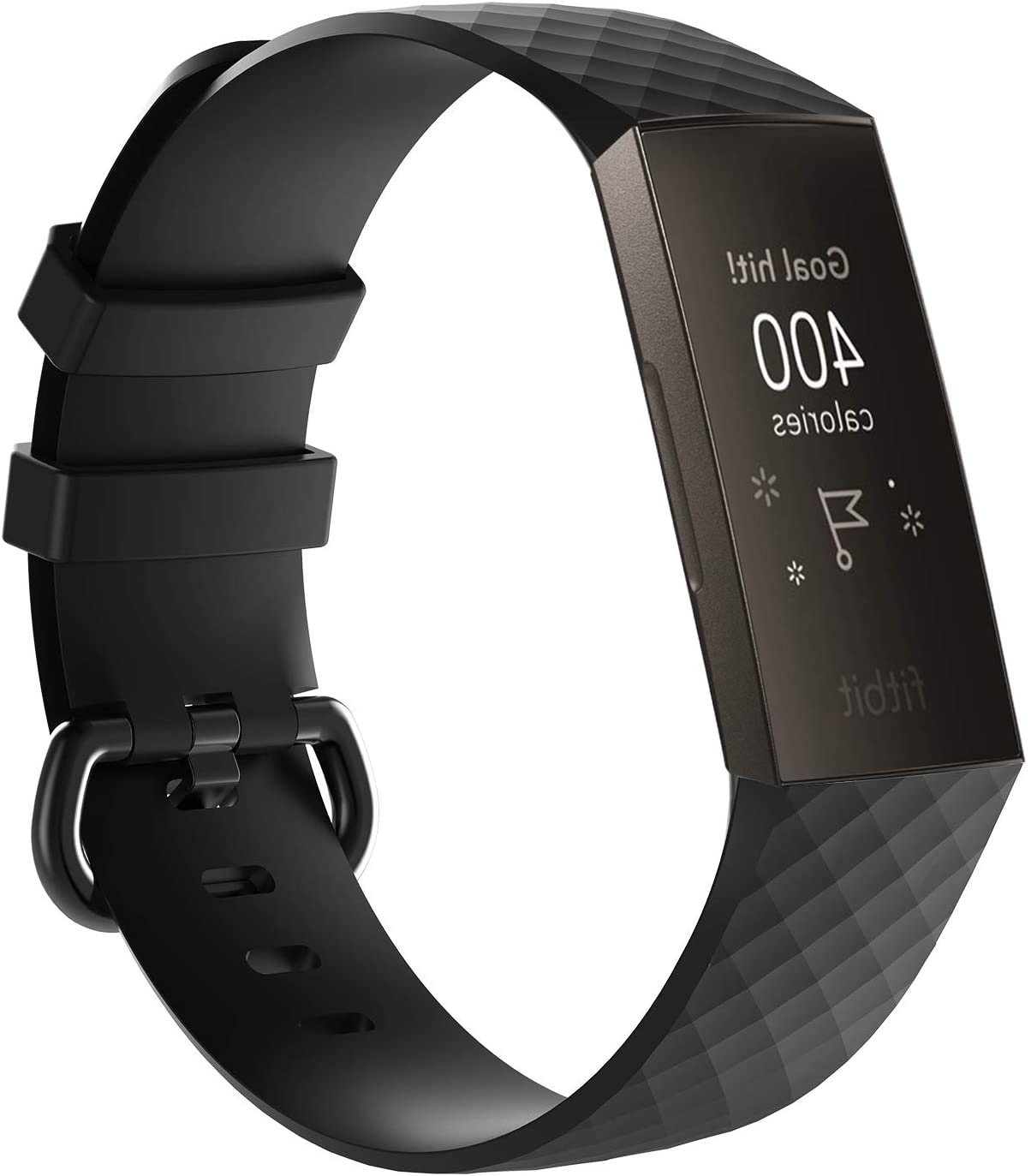 Fitbit Charge 4 Armband Silikon (Schwarz) - Smartwatcharmbaender.de