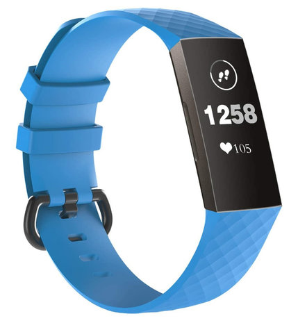Strap-it® Strap-it Fitbit Charge 4 Armband Silikon (Hellblau)